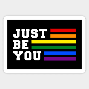 Just Be You Rainbow Pride Shirt, LGBTQ Pride, Gay Shirt, Lesbian Shirt, Gift for Gay Lesbian, Queer Pride Month Sticker